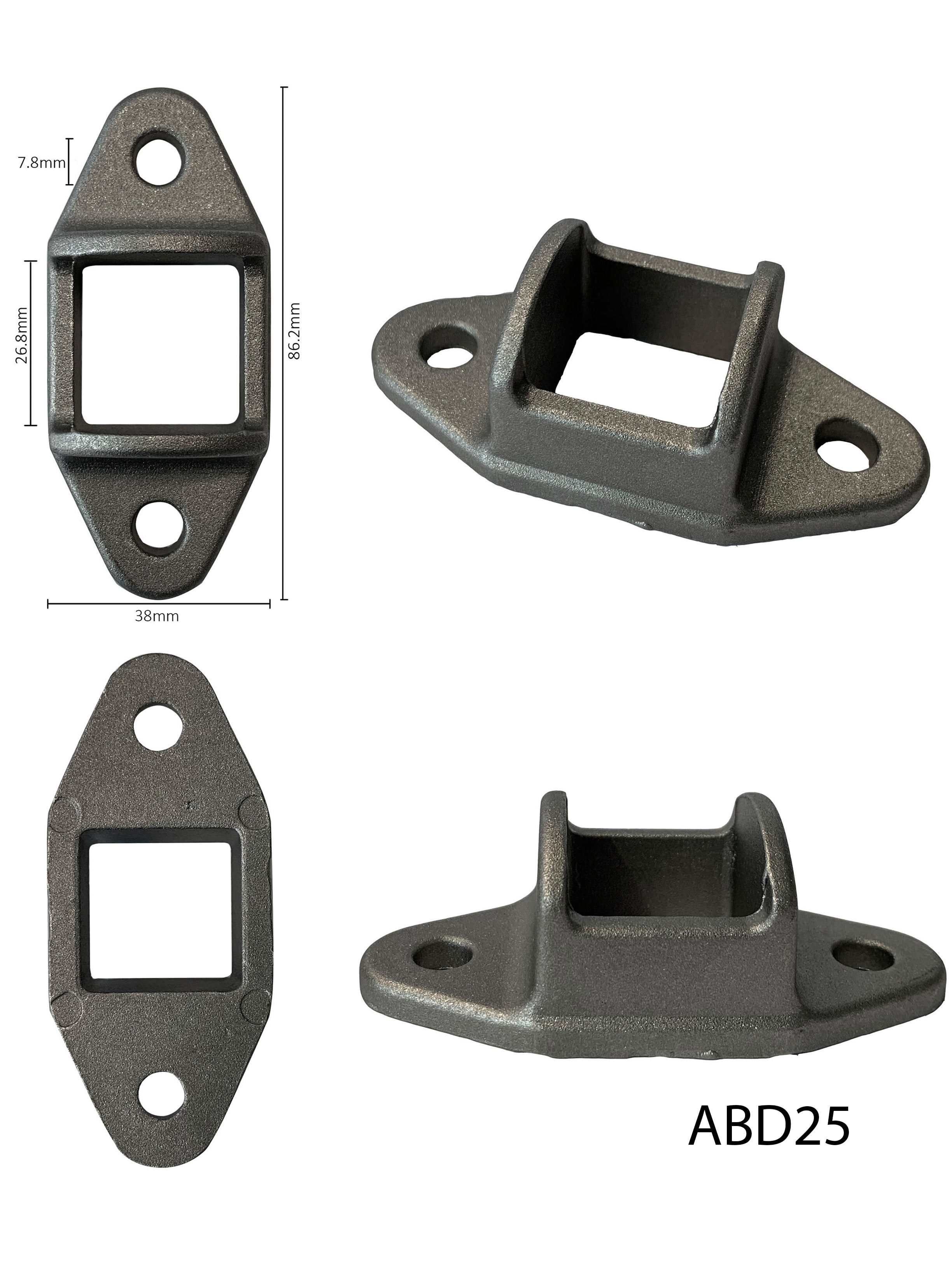 Aluminium Double Lug Bracket 25x25