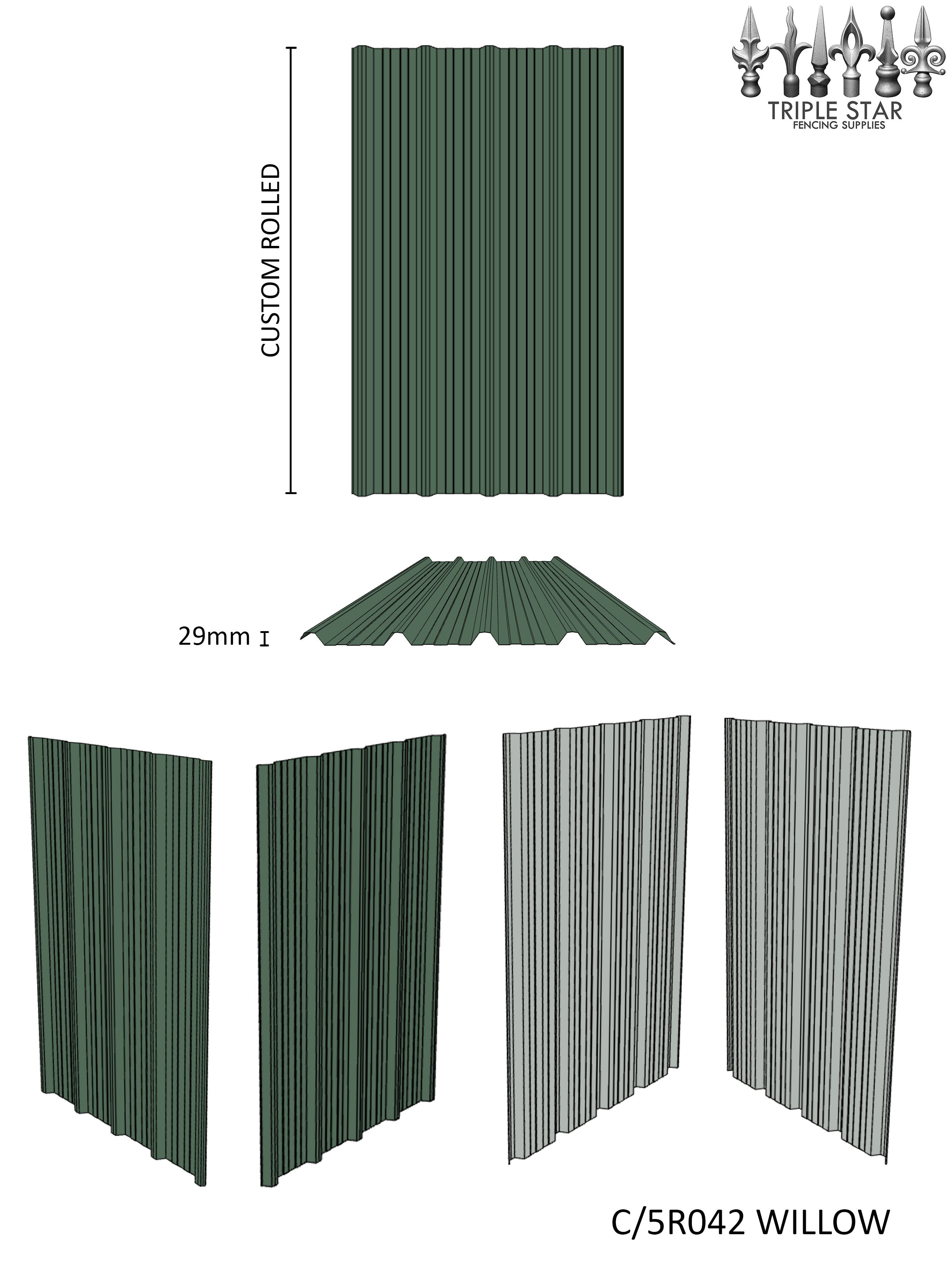 5-Rib Roofing Sheet WILLOW