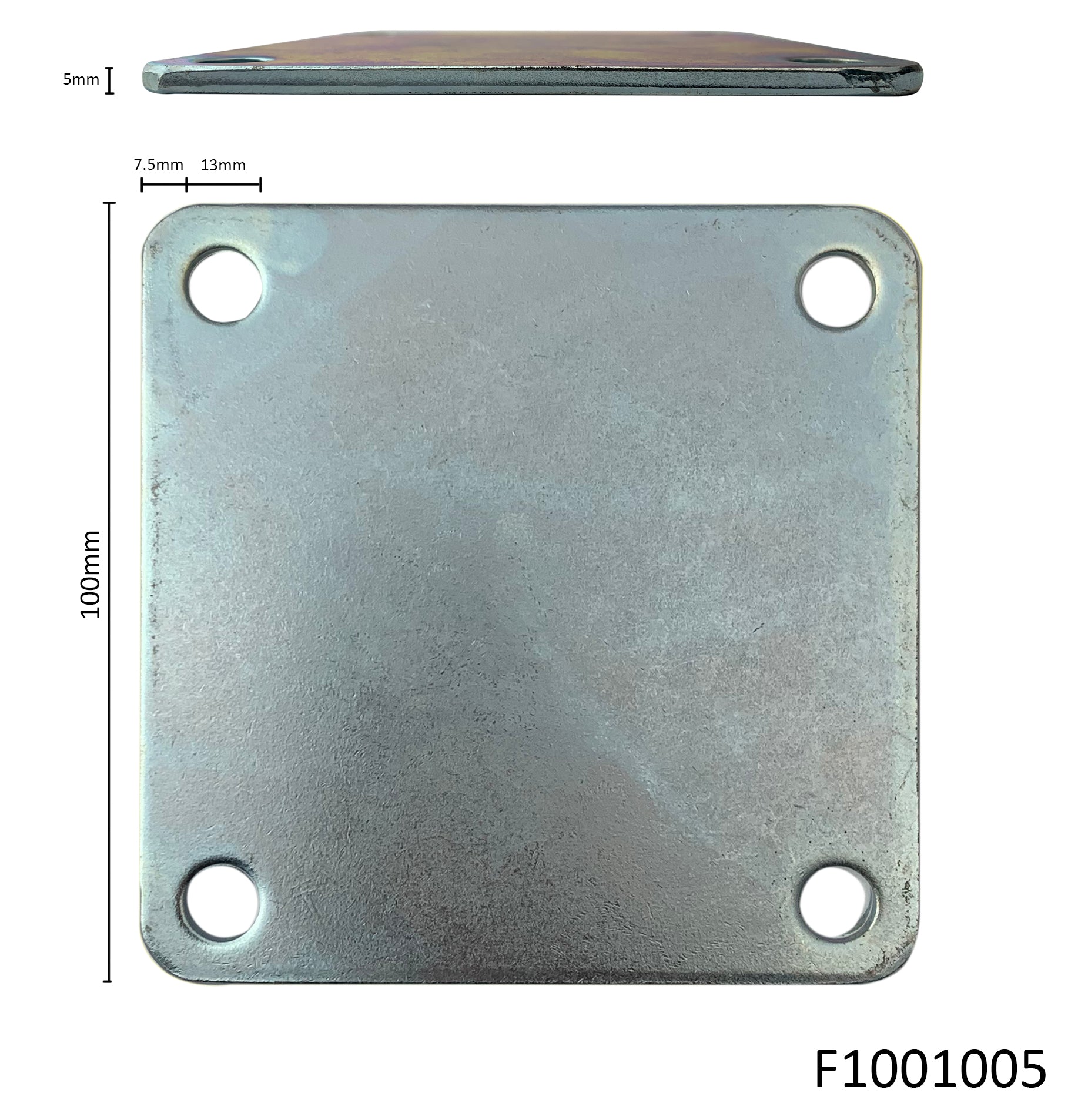 Base Plate Square 100x100x5mm