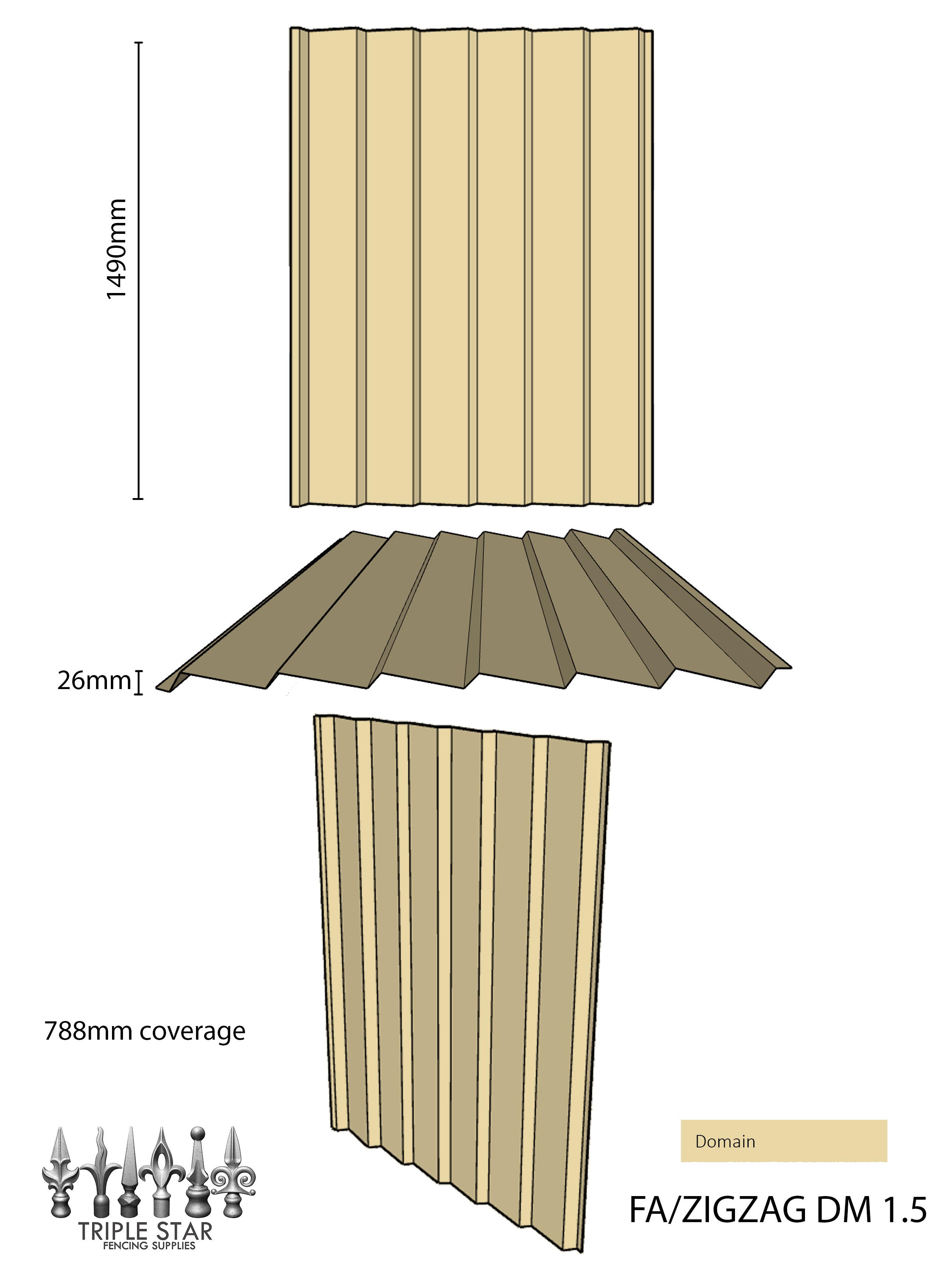 Colorbond® Infill Sheets ZigZag DOMAIN