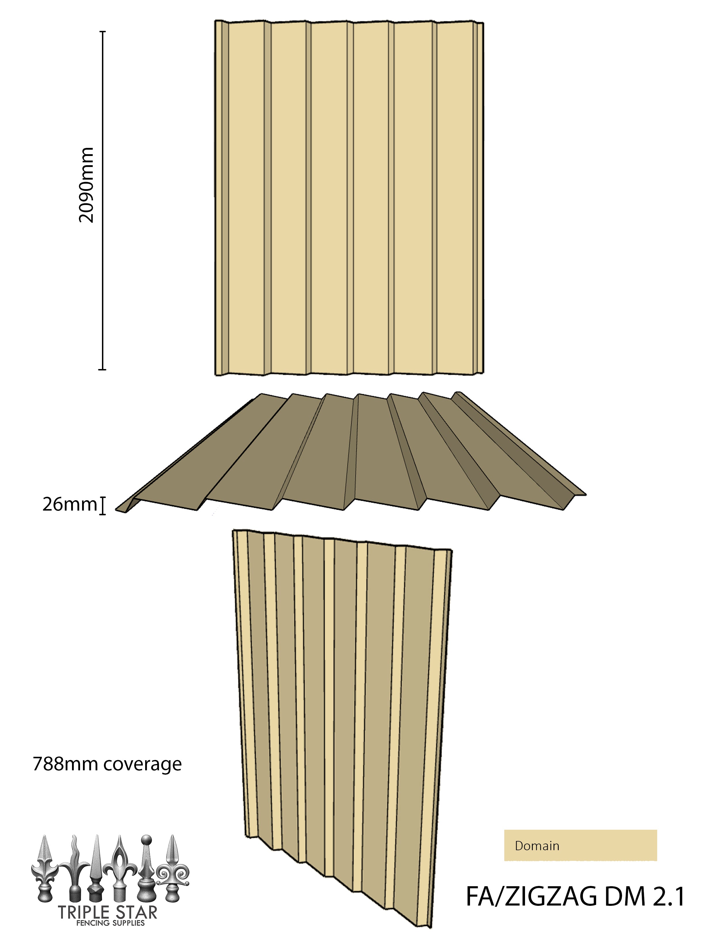 Colorbond® Infill Sheets ZigZag DOMAIN