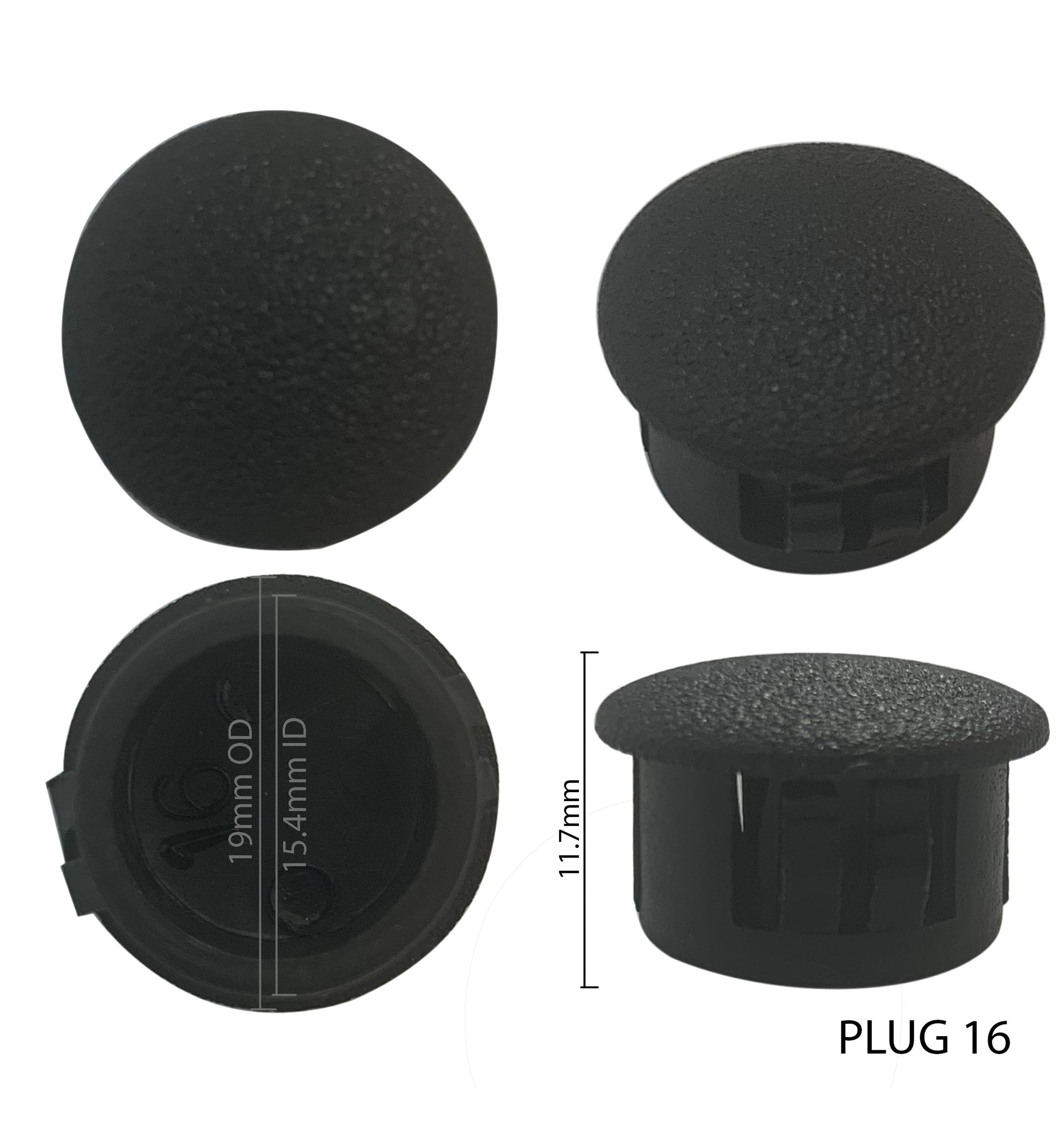 Plastic (Flush) Plug to suit Ø16mm Round