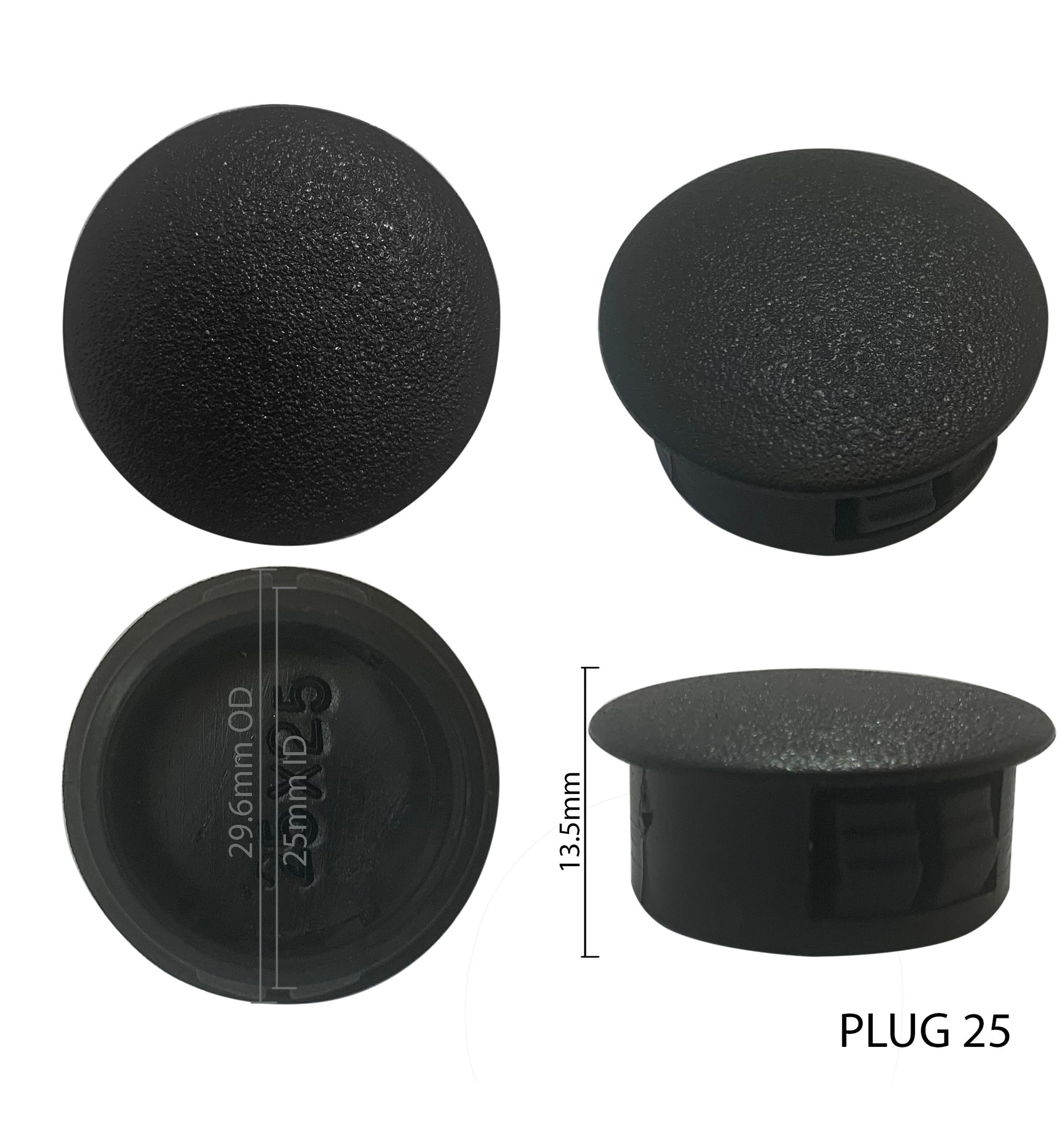 Plastic (Flush) Plug to suit Ø25mm Round