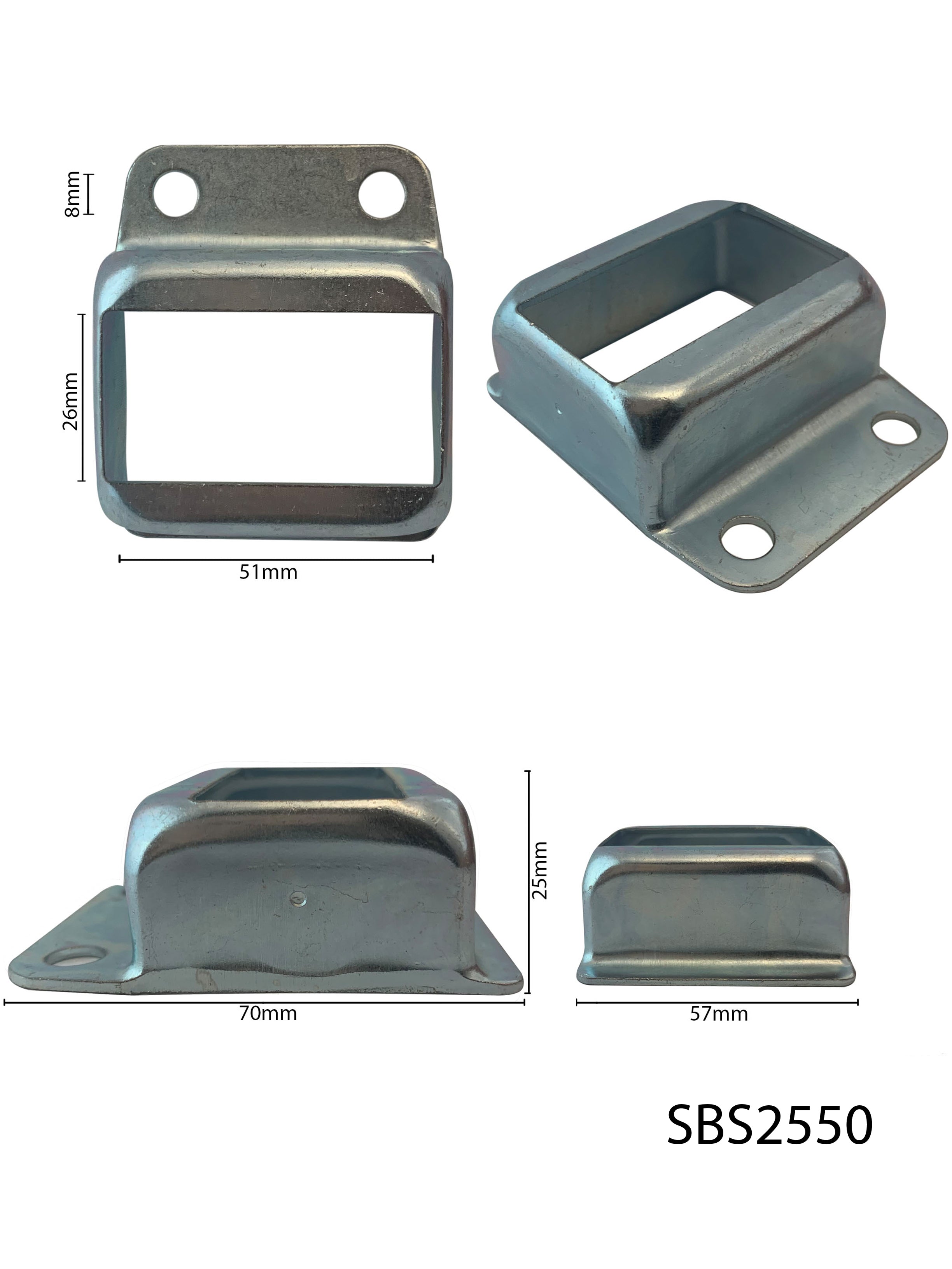 Steel Single Lug Bracket 50x25