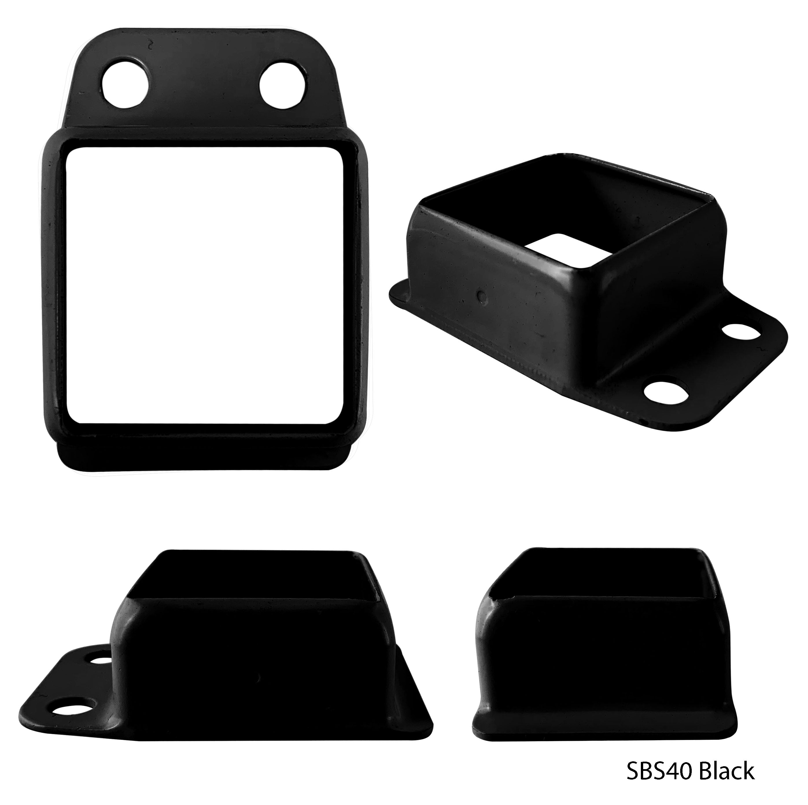 Steel Single Lug Bracket 40x40 Black