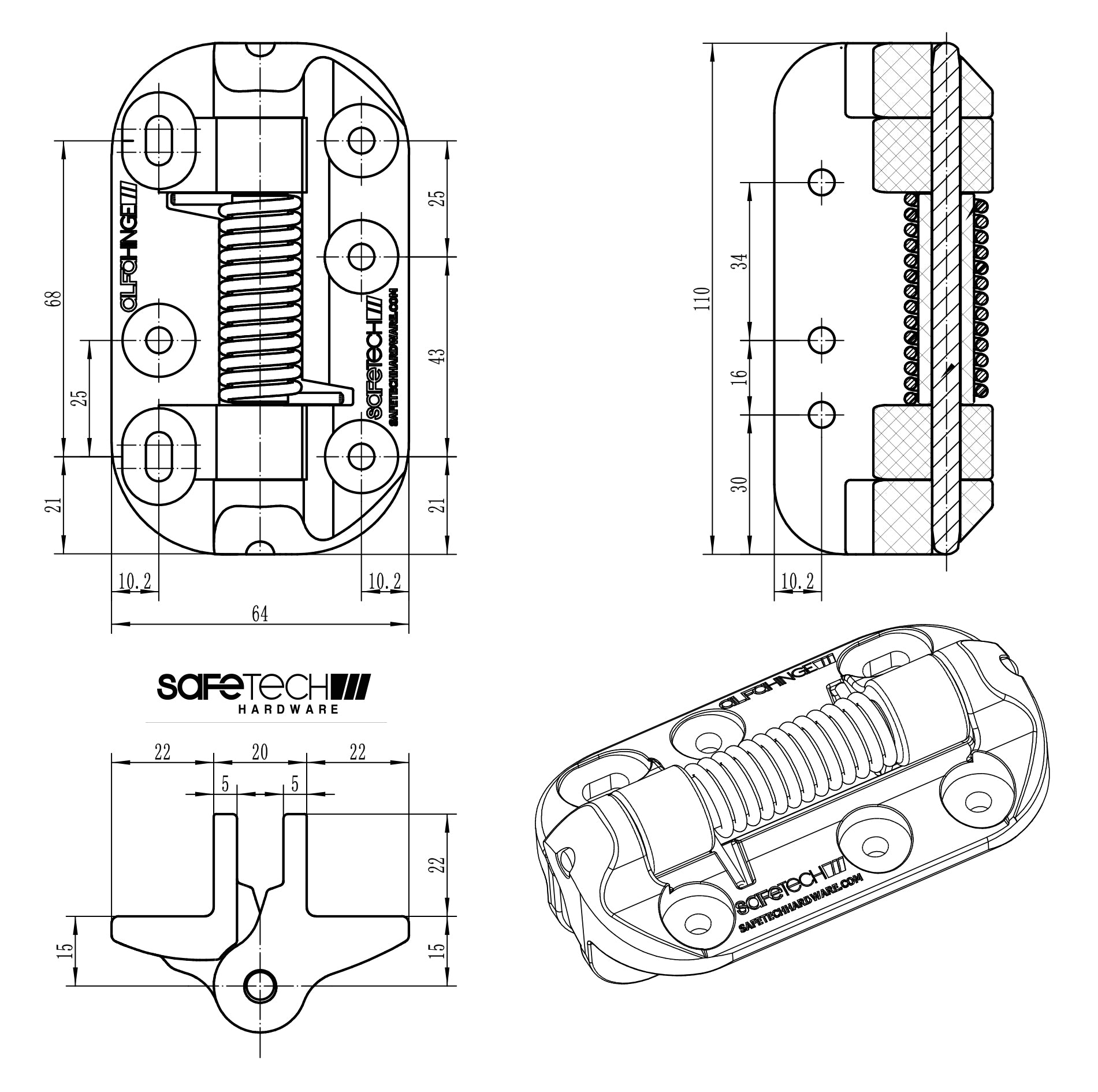 Safetech Fixed Tension Hinge